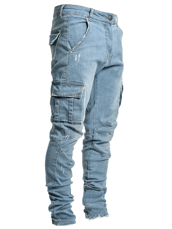 New style jeans men's side pocket skinny jeans Shello's Creative Boutique
