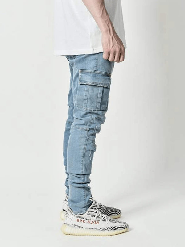 New style jeans men's side pocket skinny jeans Shello's Creative Boutique