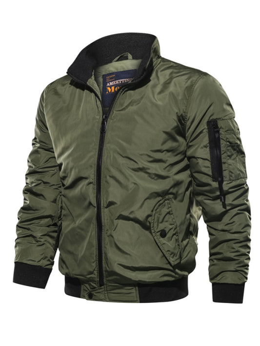 Men's Cotton Jacket Coat Simple Fashion Men's Cotton Clothes Shello's Creative Boutique