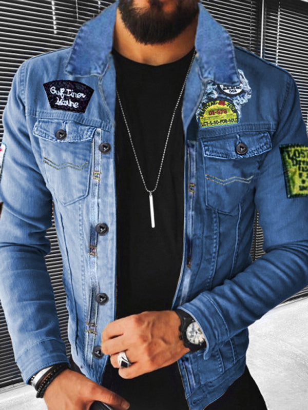 Plush Style Thickened Denim Men's Outer Jacket Shello's Creative Boutique