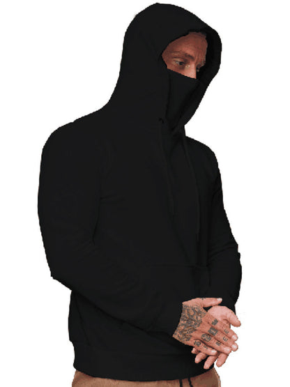 Sweatshirt Hooded Long Sleeve T-Shirt Men's Sweatshirt Mask Shello's Creative Boutique