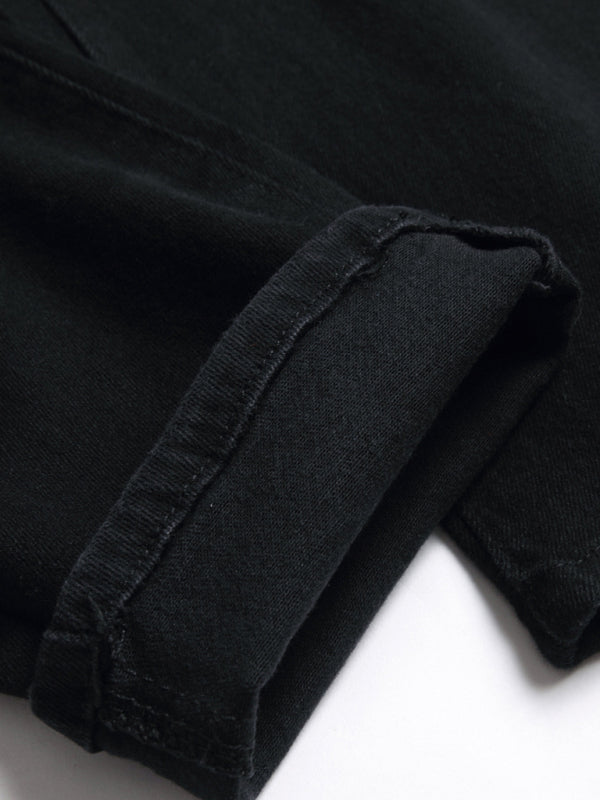 New style Zhangzi pattern micro-elastic high-quality fabric slim fit small straight jeans Shello's Creative Boutique