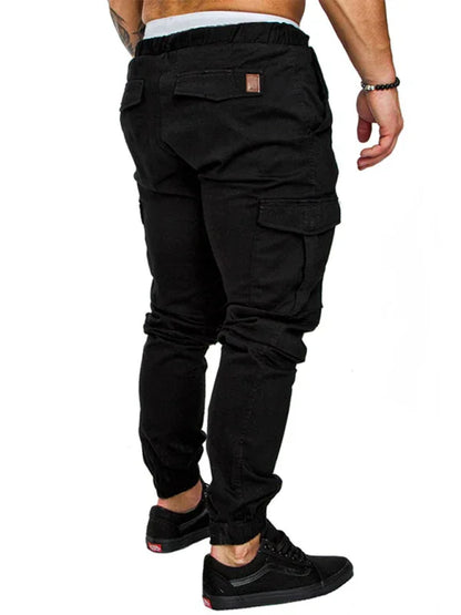 Men's Solid Color Casual Tether Elastic Sports Baggies Men's Trousers - Shello's Creative Boutique