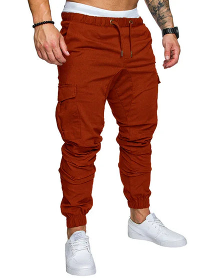 Men's Solid Color Casual Tether Elastic Sports Baggies Men's Trousers - Shello's Creative Boutique