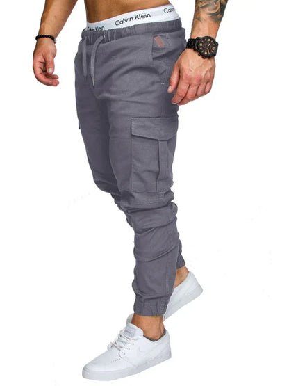 Men's Solid Color Casual Tether Elastic Sports Baggies Men's Trousers - Shello's Creative Boutique