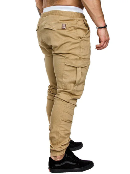 Men's Solid Color Casual Tether Elastic Sports Baggies Men's Trousers - Shello's Creative Boutique