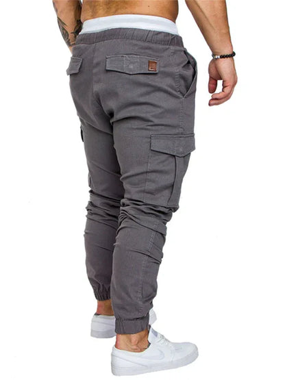 Men's Solid Color Casual Tether Elastic Sports Baggies Men's Trousers - Shello's Creative Boutique