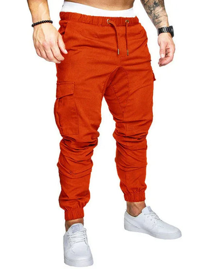 Men's Solid Color Casual Tether Elastic Sports Baggies Men's Trousers - Shello's Creative Boutique