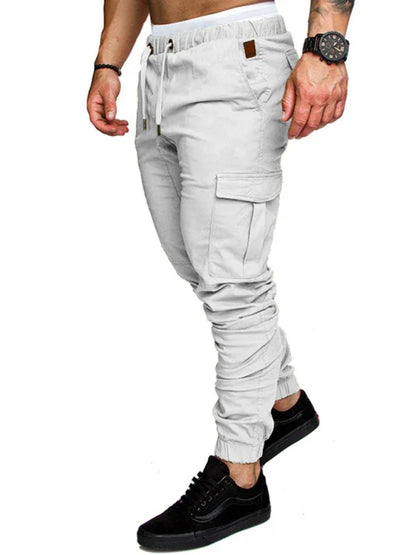 Men's Solid Color Casual Tether Elastic Sports Baggies Men's Trousers - Shello's Creative Boutique