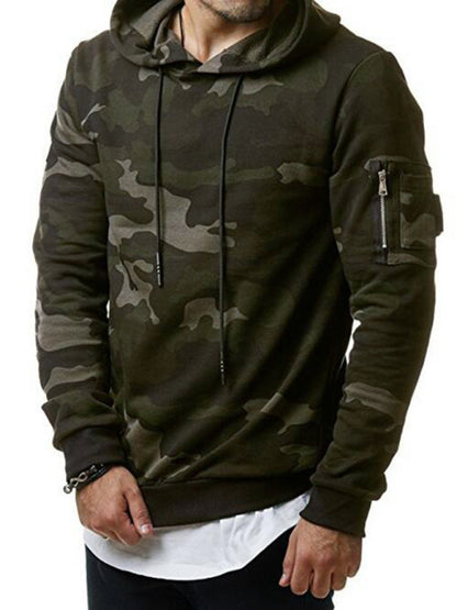 Men's camouflage pocket long-sleeved hoodie Shello's Creative Boutique