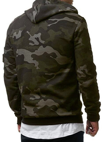 Men's camouflage pocket long-sleeved hoodie Shello's Creative Boutique