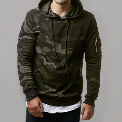 Men's camouflage pocket long-sleeved hoodie Shello's Creative Boutique