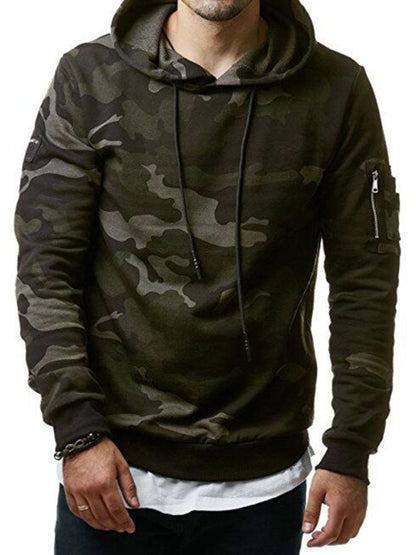 Men's camouflage pocket long-sleeved hoodie Shello's Creative Boutique