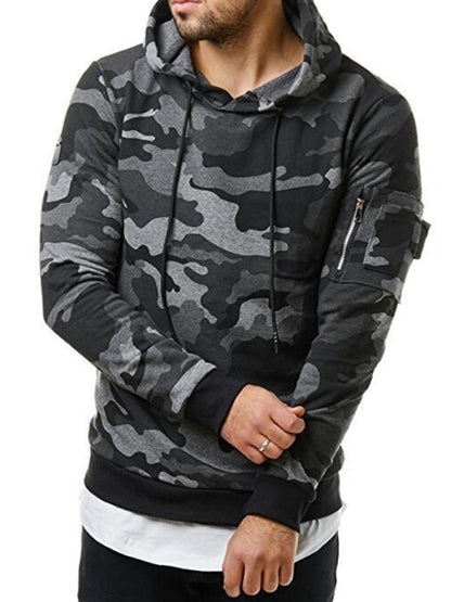 Men's camouflage pocket long-sleeved hoodie Shello's Creative Boutique