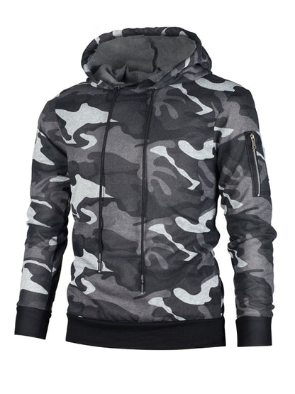 Men's camouflage pocket long-sleeved hoodie Shello's Creative Boutique