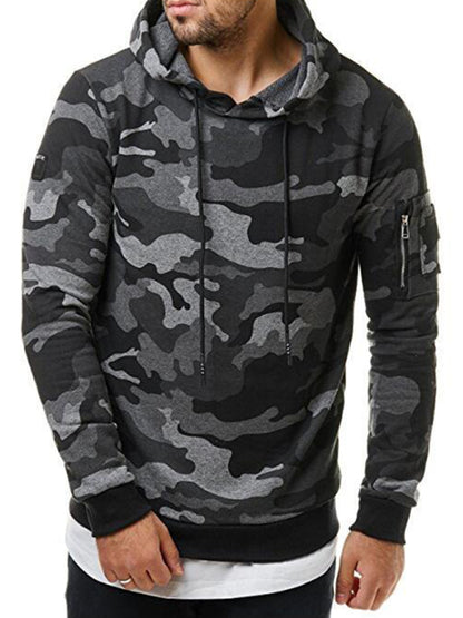 Men's camouflage pocket long-sleeved hoodie Shello's Creative Boutique