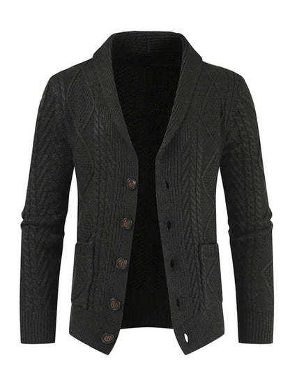 Men's Business Self Design Open Front Cardigan - Shello's Creative Boutique