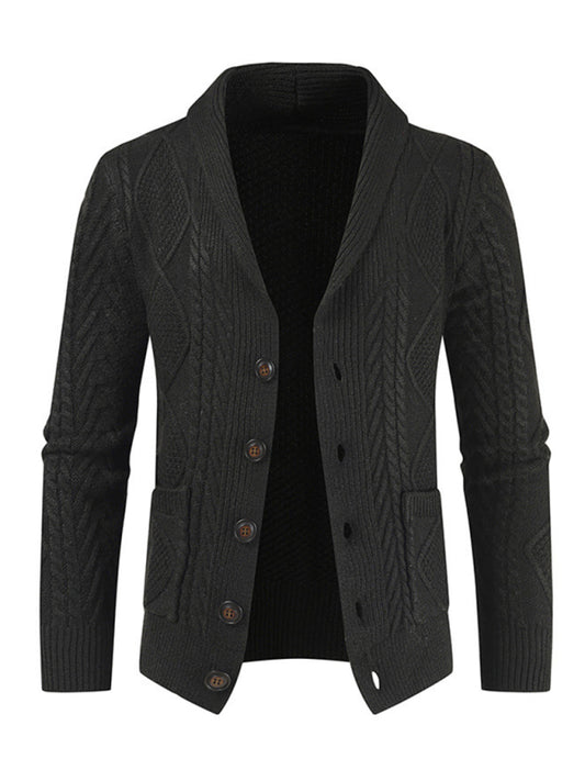 Men's Business Self Design Open Front Cardigan Shello's Creative Boutique