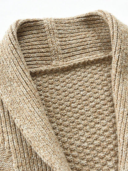 Men's Business Self Design Open Front Cardigan - Shello's Creative Boutique