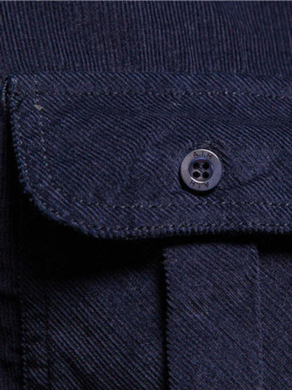 Men's corduroy slim-fit casual long-sleeve shirt - Shello's Creative Boutique