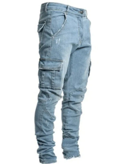 Men's Side Pocket Skinny Jeans - Shello's Creative Boutique