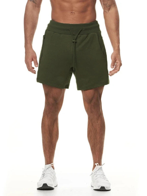 Sports Gym Shorts Men's Multi Pocket Hanging Towel Running Training Pants Cotton Shello's Creative Boutique