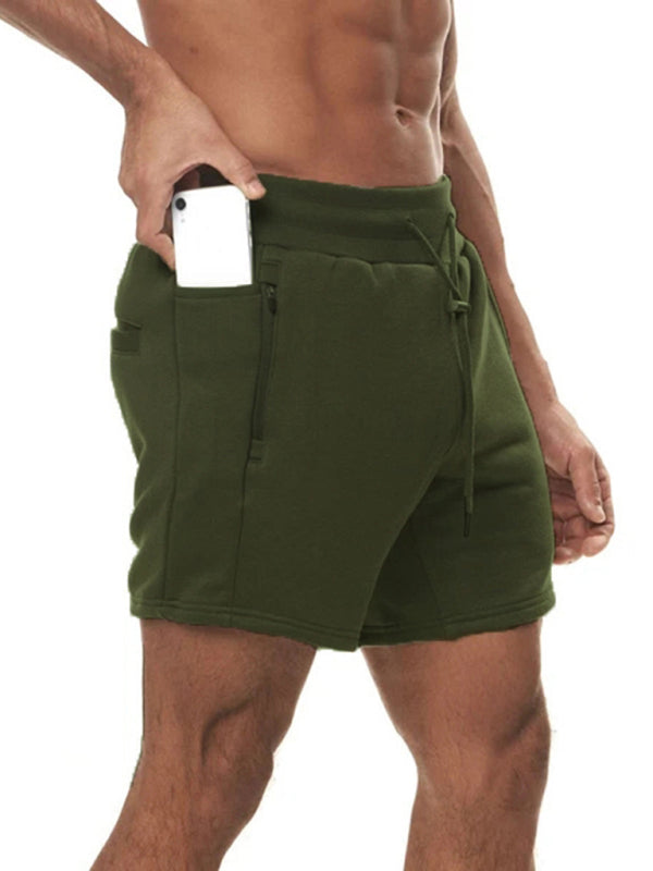 Sports Gym Shorts Men's Multi Pocket Hanging Towel Running Training Pants Cotton Shello's Creative Boutique