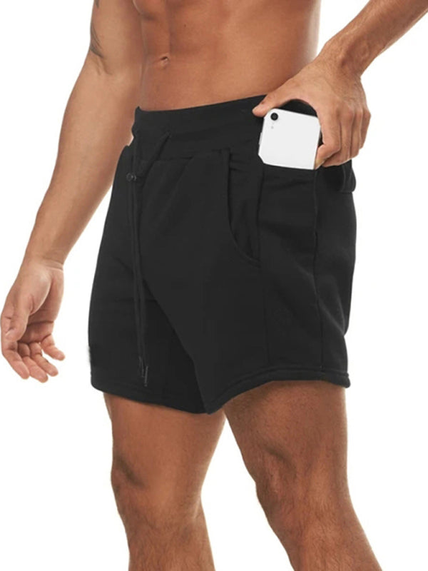 Sports Gym Shorts Men's Multi Pocket Hanging Towel Running Training Pants Cotton Shello's Creative Boutique