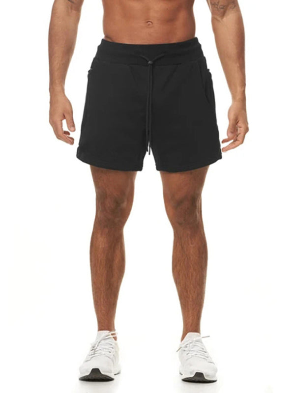 Sports Gym Shorts Men's Multi Pocket Hanging Towel Running Training Pants Cotton Shello's Creative Boutique