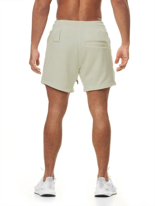 Sports Gym Shorts Men's Multi Pocket Hanging Towel Running Training Pants Cotton Shello's Creative Boutique
