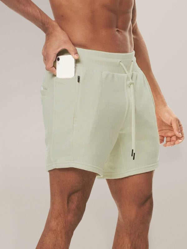Sports Gym Shorts Men's Multi Pocket Hanging Towel Running Training Pants Cotton Shello's Creative Boutique