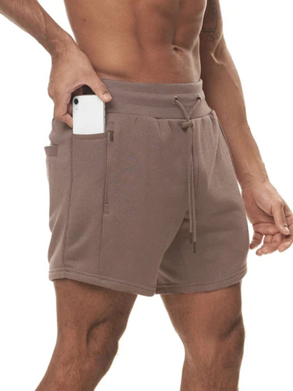 Sports Gym Shorts Men's Multi Pocket Hanging Towel Running Training Pants Cotton Shello's Creative Boutique
