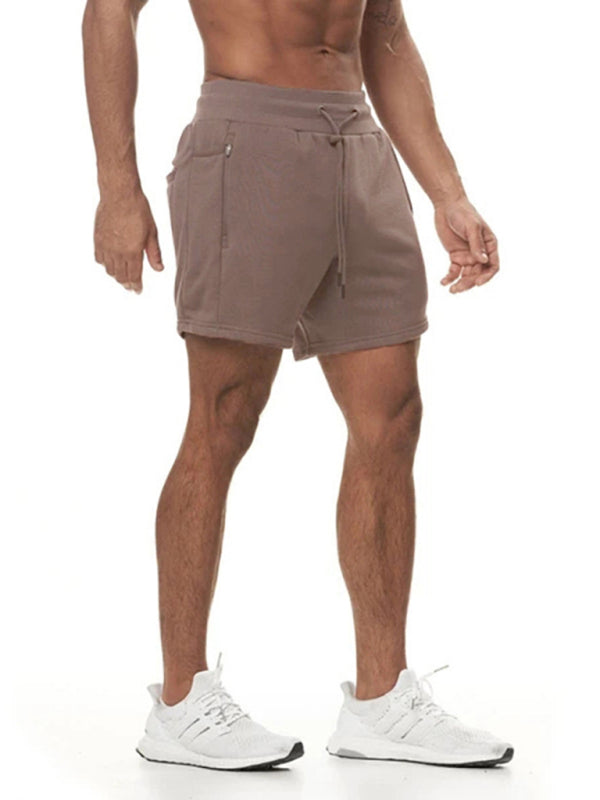 Sports Gym Shorts Men's Multi Pocket Hanging Towel Running Training Pants Cotton Shello's Creative Boutique