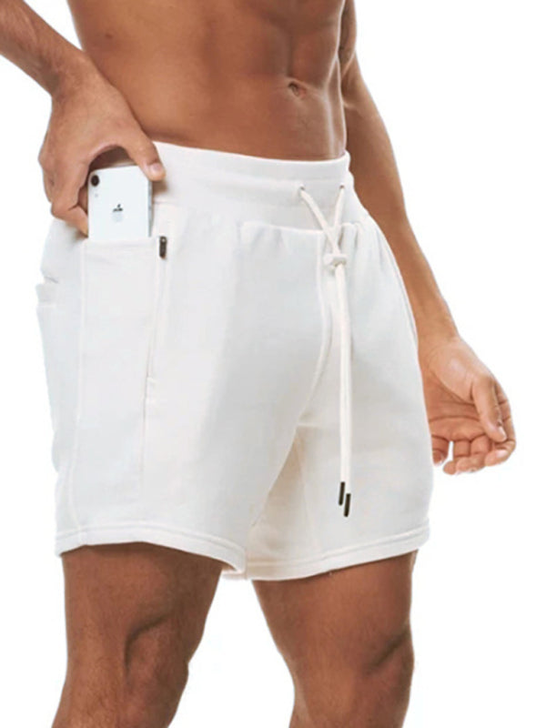 Sports Gym Shorts Men's Multi Pocket Hanging Towel Running Training Pants Cotton Shello's Creative Boutique