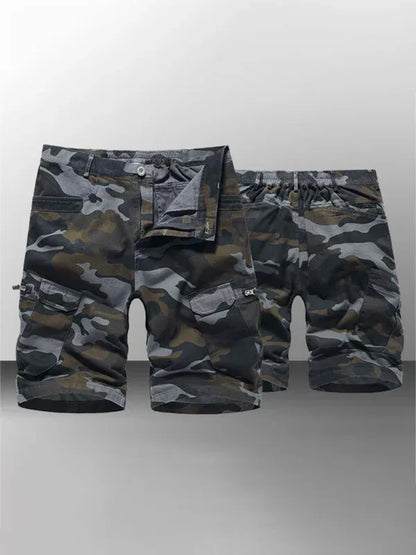 Men's Camouflage Print Cargo Shorts - Shello's Creative Boutique