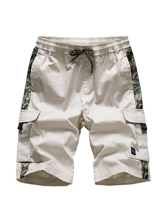 Men's Camouflage Print Panel Multi Cargo Shorts Shello's Creative Boutique