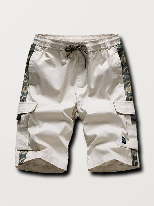 Men's Camouflage Print Panel Multi Cargo Shorts Shello's Creative Boutique