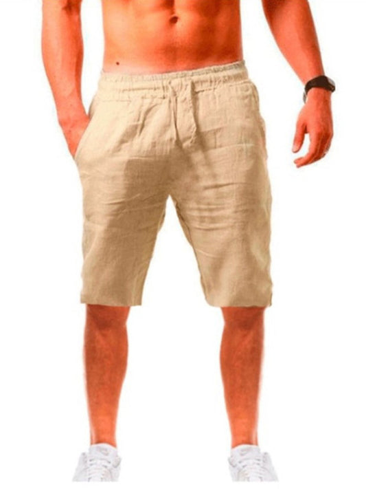 Summer Large Size Loose Linen Breathable Cropped Pants Men's Sports Casual Pants Shello's Creative Boutique
