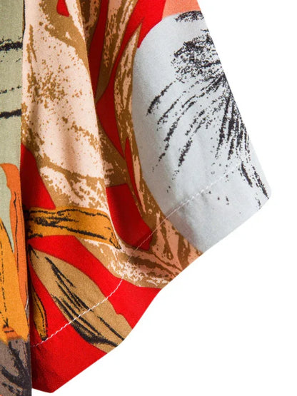 Men's Fashion Trend Casual Cotton Printed Short Sleeve Shirt - Shello's Creative Boutique