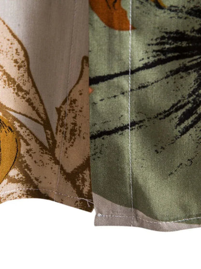 Men's Fashion Trend Casual Cotton Printed Short Sleeve Shirt - Shello's Creative Boutique