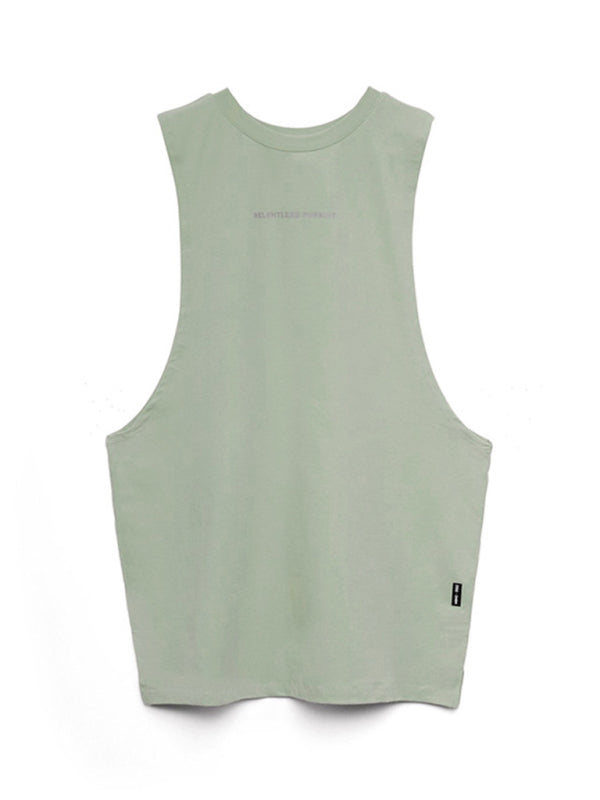 Men's sports trendy brand loose big slit solid color sleeveless quick-drying vest Shello's Creative Boutique