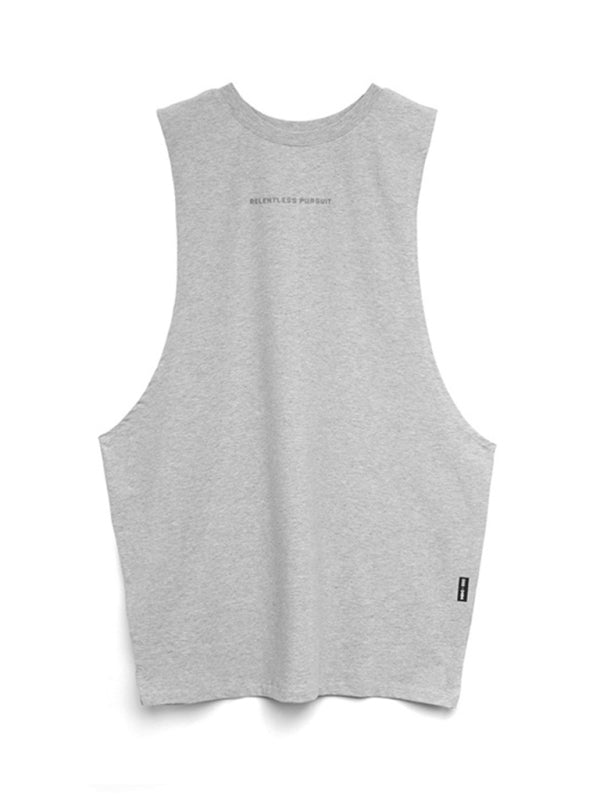 Men's sports trendy brand loose big slit solid color sleeveless quick-drying vest Shello's Creative Boutique