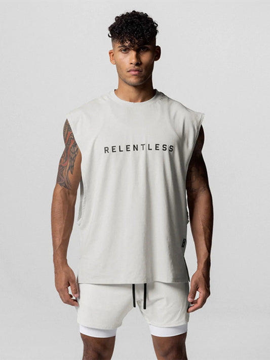Men's Sports Loose Round Neck Quick Dry Sleeveless Vest Shello's Creative Boutique