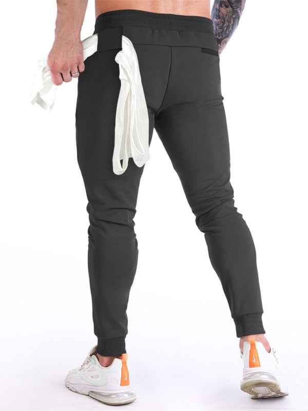 Men's fitness sports back hanging towel feet training pants Shello's Creative Boutique