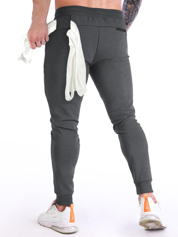 Men's fitness sports back hanging towel feet training pants Shello's Creative Boutique