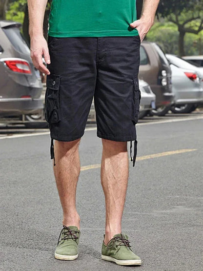 Men's Straight Leg Cropped Pants – Loose Casual Outdoor Sports Cargo Shorts - Shello's Creative Boutique