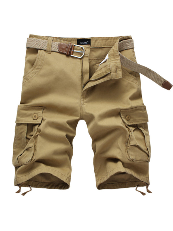 Straight Leg Cropped Pants Men's Loose Casual Pants Outdoor Sports Cargo Shorts (Without Belt) Shello's Creative Boutique
