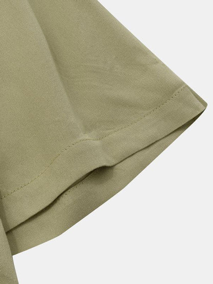 Spring and summer new men's casual button street trendy short-sleeved shirt - Shello's Creative Boutique