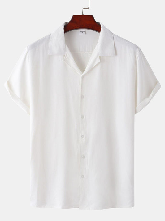 Spring and summer new men's casual button street trendy short-sleeved shirt Shello Creative Boutique