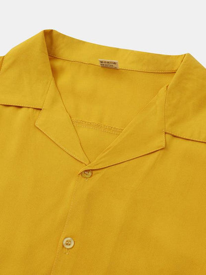 Spring and summer new men's casual button street trendy short-sleeved shirt - Shello's Creative Boutique